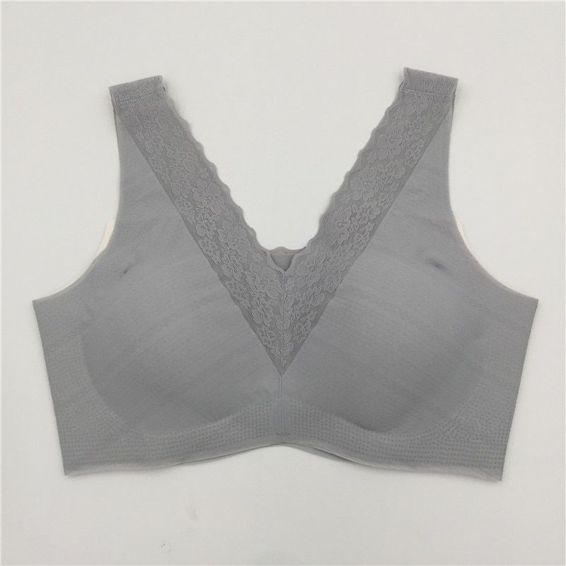 Thin Lace Push Up Vest Bra Women Ice Silk Seamless Underwea plus size bras for women seamless Bra Comfort Wirefree Bra