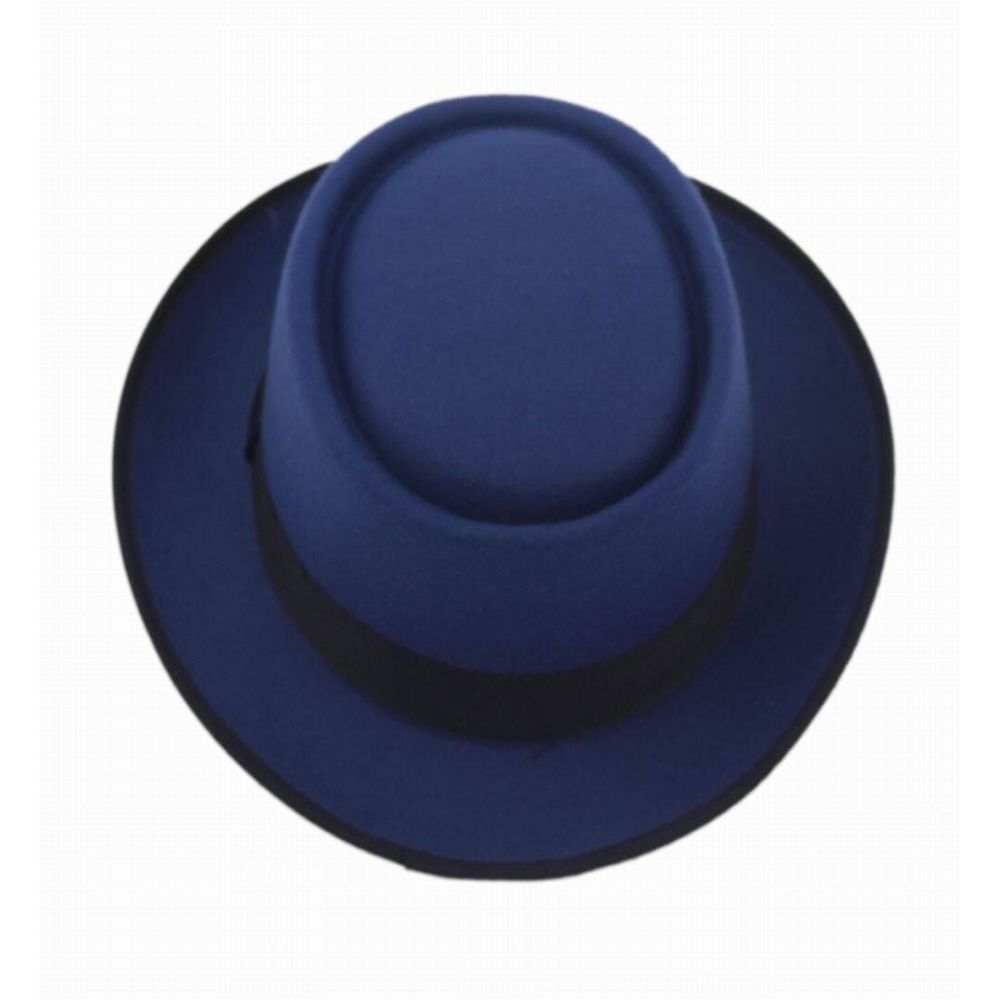 Fashion Unisex Felt Pork Pie Men curled edg Flat caps circular top hats Fedoras chapeu fedora hat