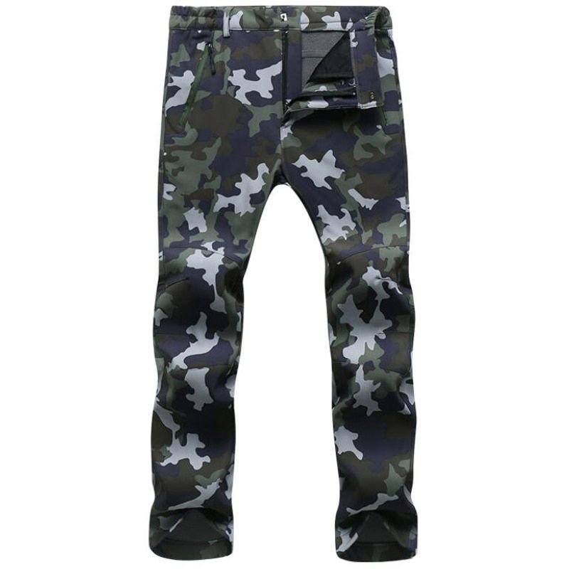 Stretch Waterproof Pants Men Casual Winter Thick Warm Fleece Shark Skin Trousers Male Windbreaker Sweatpants Mens Tactical Pants