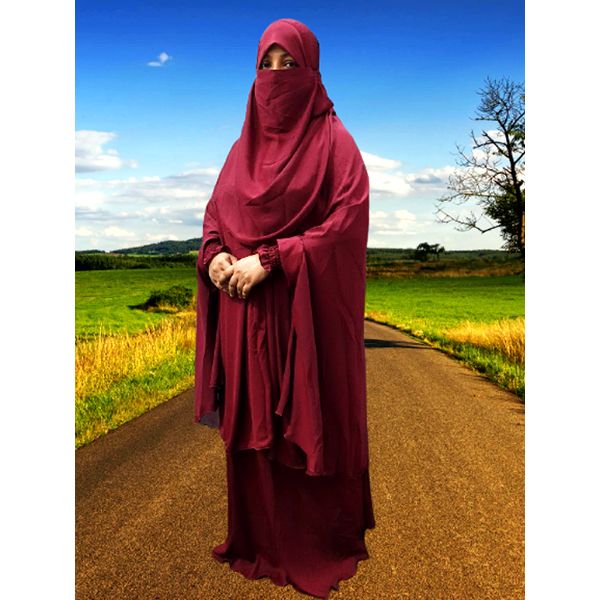 High quality Dubai Cherry Clothes Full Set Khimar Borka With Scart Muslim Wear For Women