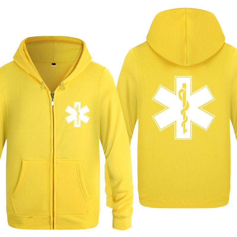 EMT Emergency Ambulance Printed Hoodies Men Brand Fleece Long Sleeve Mens Jacket Sweatshirt Coat Winter Hoody Moletom Sudaderas