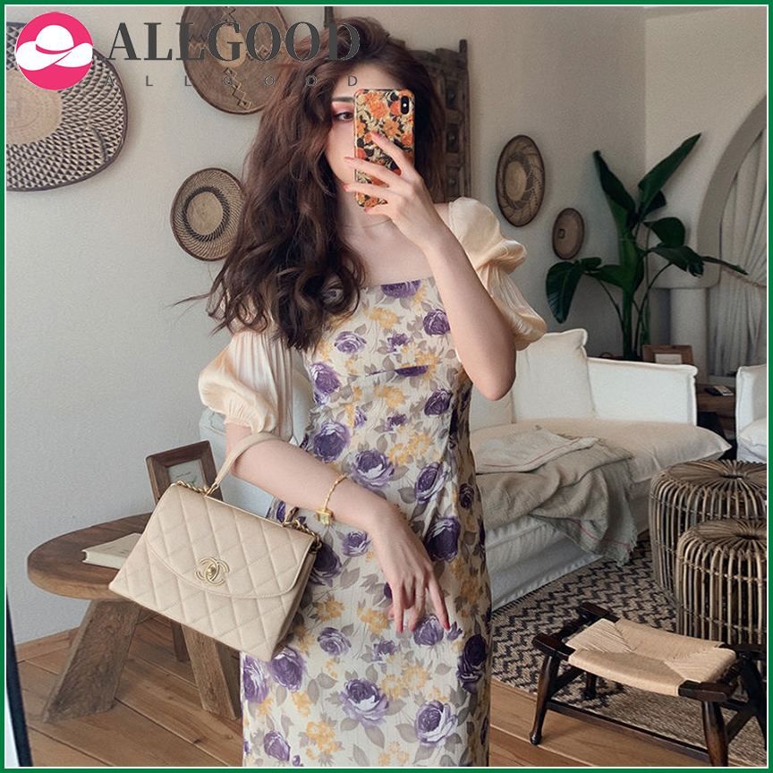 Dress Women Elegant French Romance Puff Sleeve Design Ladies Evening Party Bodycon Dresses Birthday Slim Summer Womens Vestido