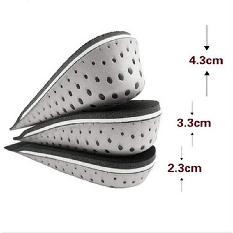 Unisex Insole Heel Lift Insert Shoe Pad Height Increase Cushion Elevator Taller