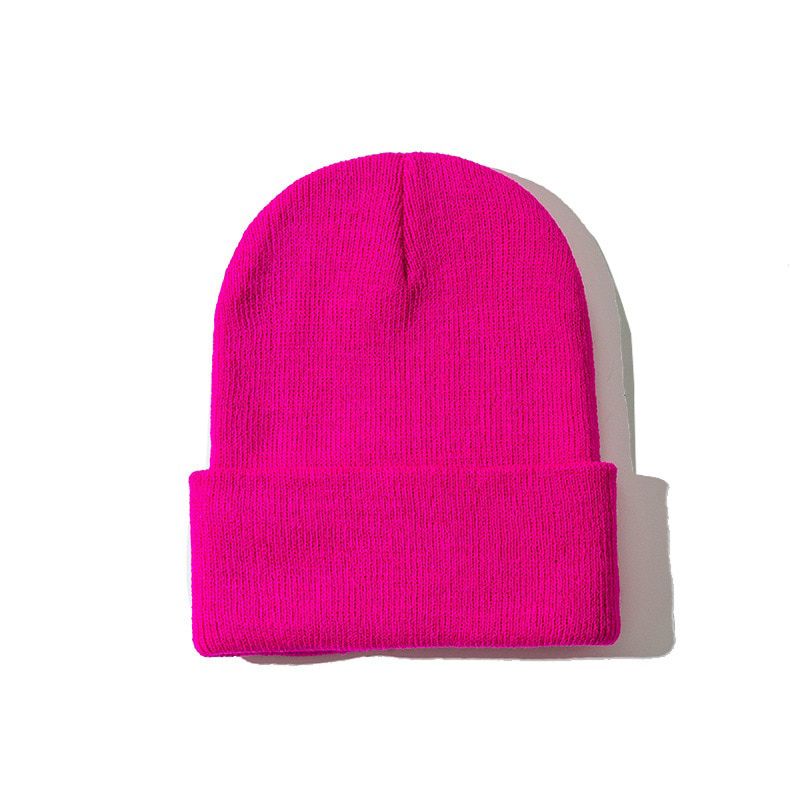 Autumn Winter Candy Color Knitted Cap Unisex Beanie Wool Blends Soft Warm Cap Women SkullCap Hats Gorro Ski Beanies