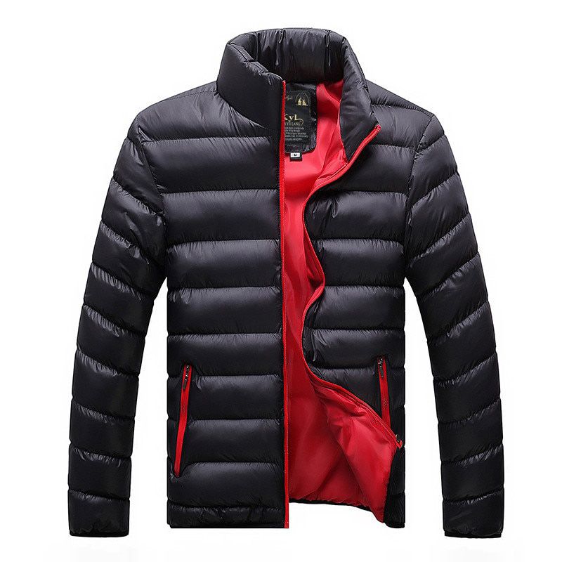 Men Winter Casual Warm Thick Jackets Parkas Coat Men's Autumn Outwear Windproof Parkas Male Slim Stand Collar Jacket