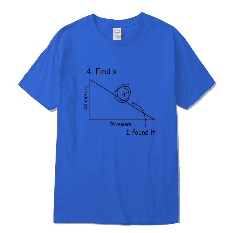Men's T-shirt 100% cotton short sleeve Mathematical geometry printed men tshirt o-neck cool loose T-shirt