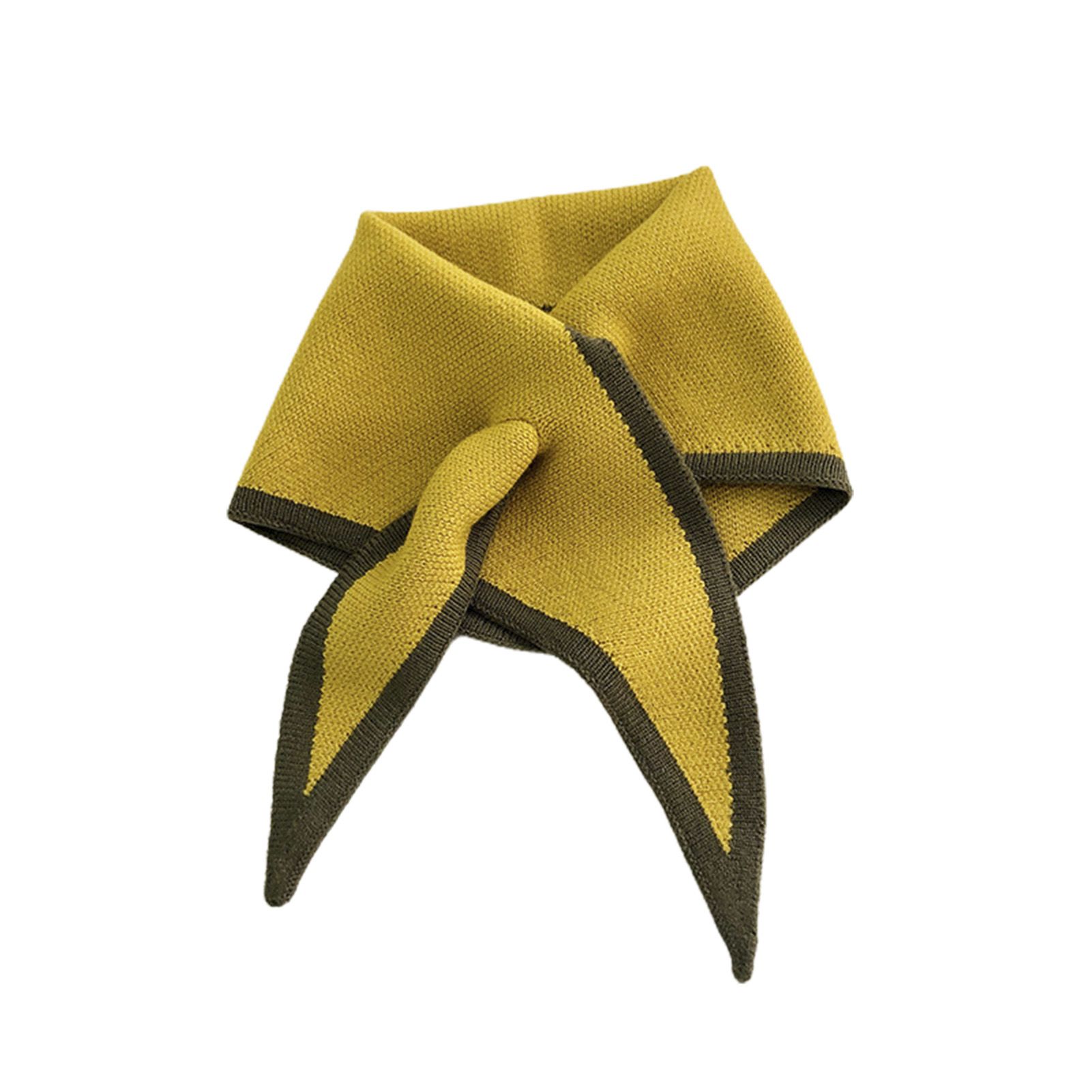 Women Scarf Triangle Simple Knitting Collar Scarf