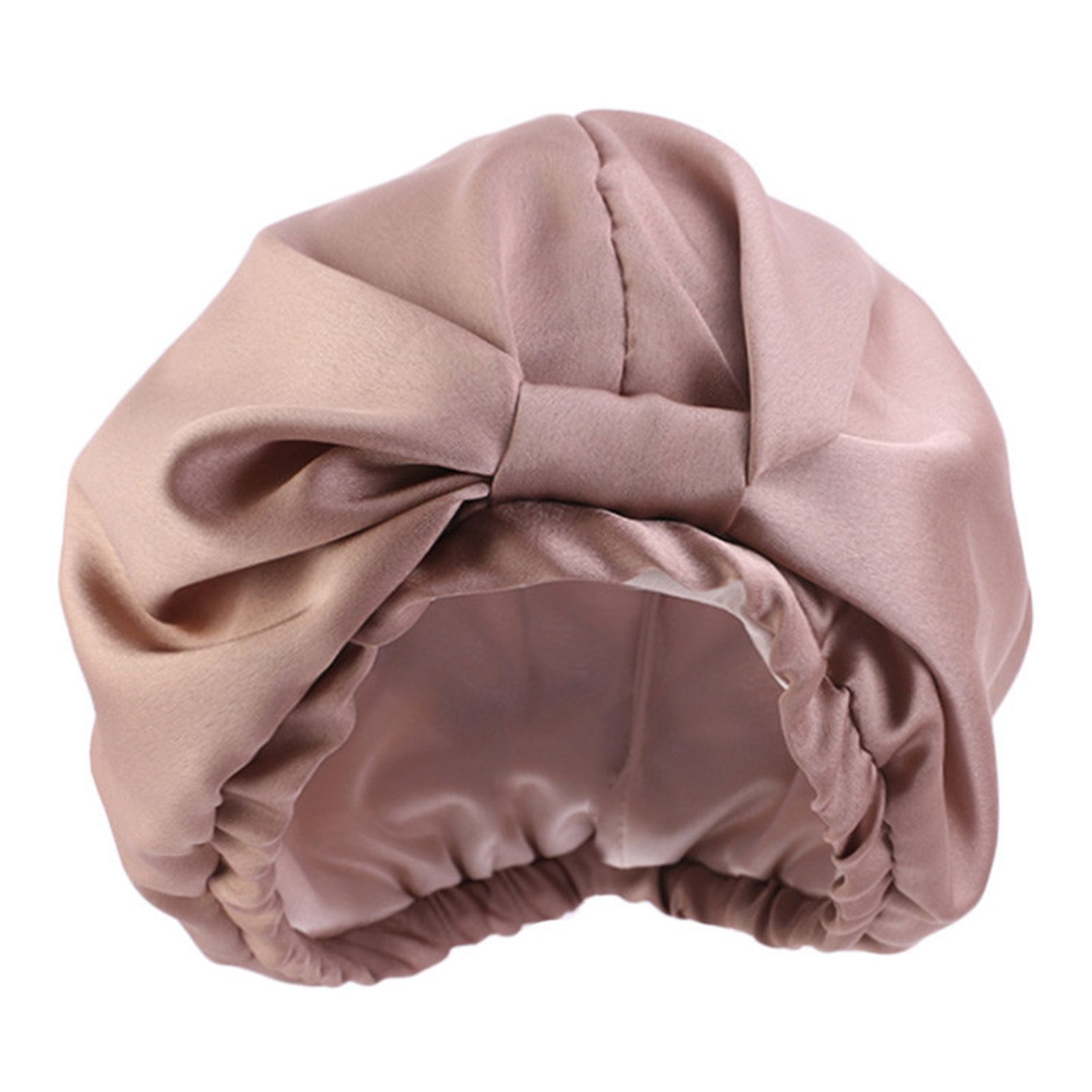 Solid Color Elastic Double Layer Knot Hair Cap Sleep Cap Hair Care for Hair Salon