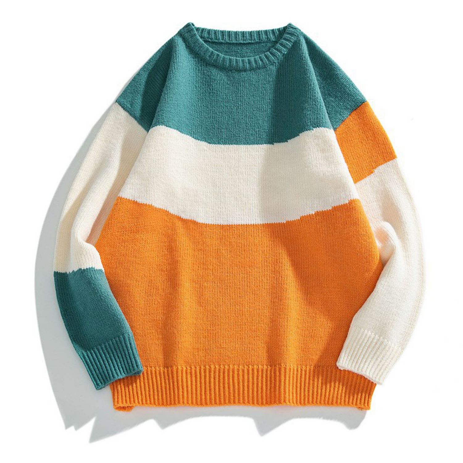 Student Sweater Contrast Colors Skin-friendly Student Sweater