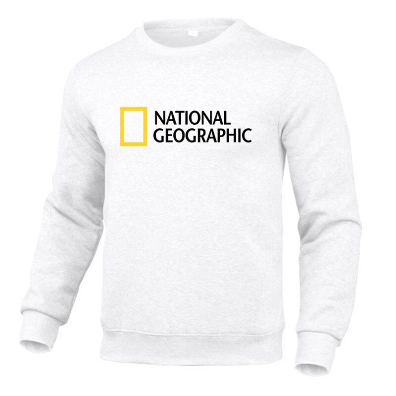 Spring and Autumn Streetwear National Geographic Magazine Men's Hoodie Long Sleeve Pullover  Hop Hoodie Casual Srtswear Top