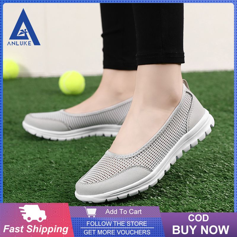 Woman Shoes Fashion Mesh Breathable Sneakers Slip on Sports Shoes Lightweight Walking Shoes for Woman Casual Flats Shoes