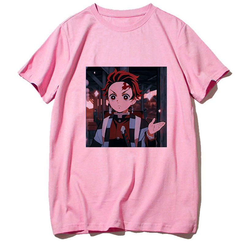 Demon Slayer Graphic Tops Tees Harajuku Oversized T Shirt Summer Women Kimetsu No Yaiba Funny Short Sleeve T-shirt Anime Tshirt