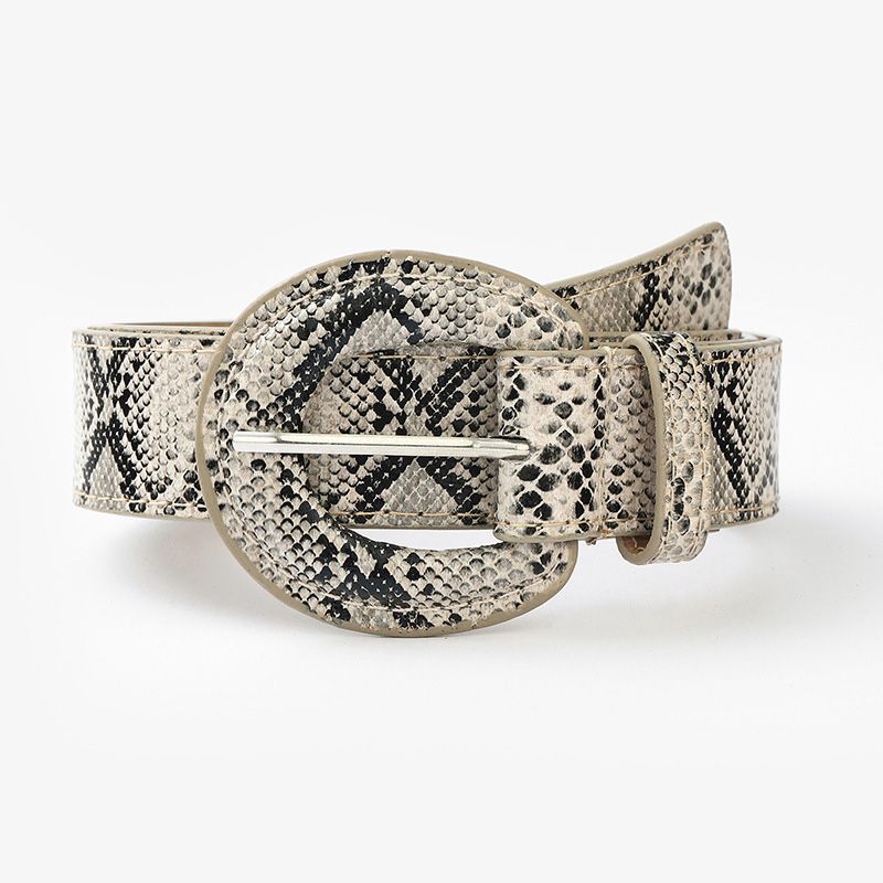 Loldeal Fashion Ethnic Style Belt Woman Casual PU Leather D-shaped Pin Buckle 106CM
