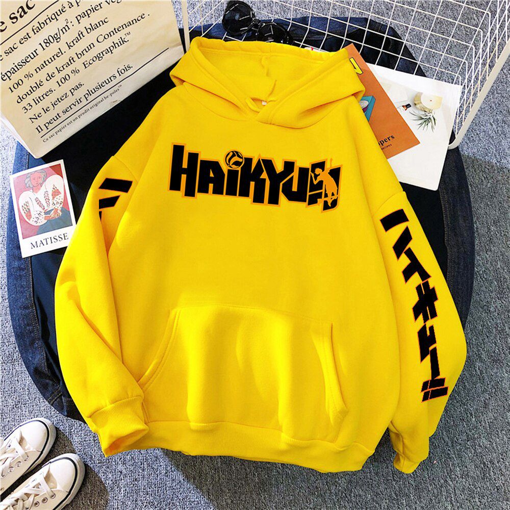 Japan Anime Haikyuu Manga Prints Hoodies Mens Fashion Hoody  Hop Fleece Sweatshirts Crewneck Pullovers Cute Clothing Man