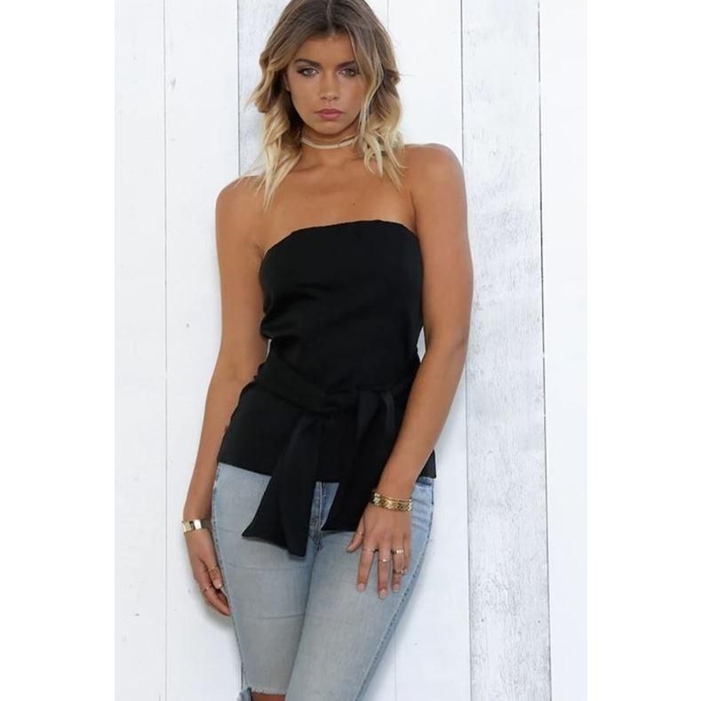 Fashion women's top sexy shoulder strap strap top