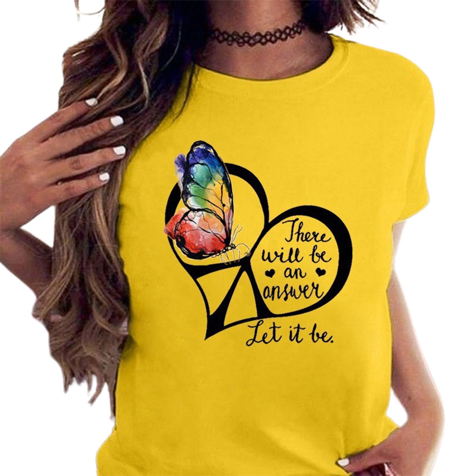 Couple T-shirt Heart Pattern Loose-fitting Thin Blouse