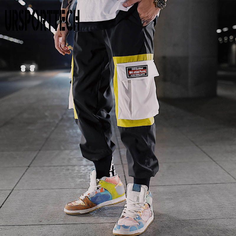 Streetwear Cargo Pants Men Print Multi-cket Harem Pants  Hop Trousers Sweatpants Hombre Man Casual Fashion Joggers Pants