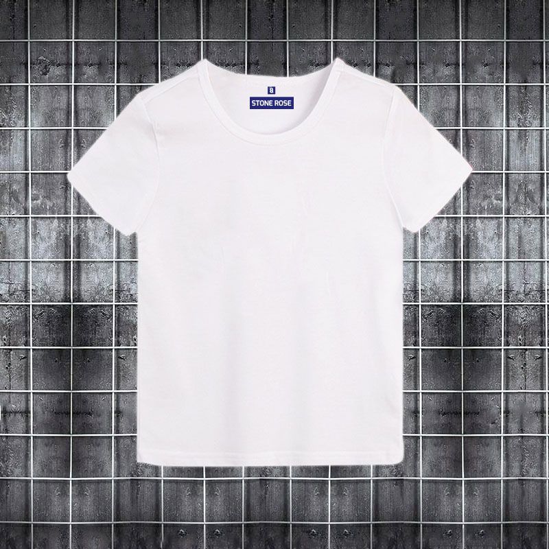 Solid Color Cotton Short Sleeve  T-Shirt For Boys-16878T
