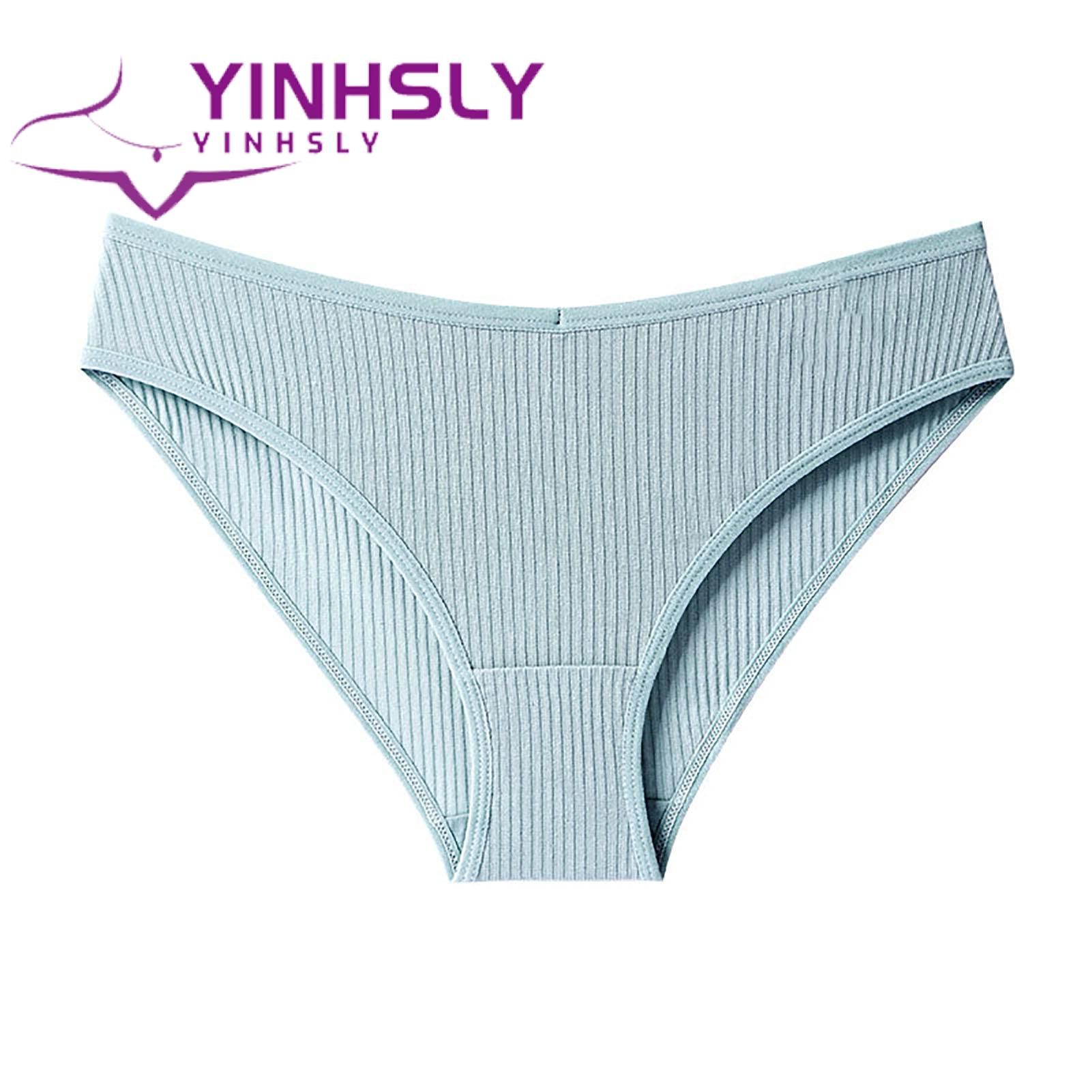 Women Briefs Elastic Waist Pure Color Slim-fitting Panties