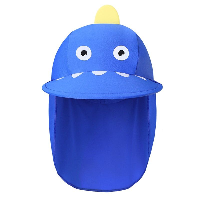 BAOHULU Shark Pattern Sun Hats Children's Beach Caps Kids Flodable with Wide Birm Anti-uv Hats Outdoor Boys Sun