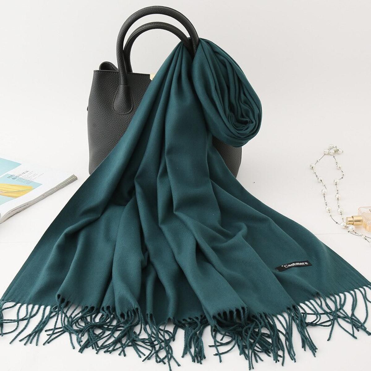 2019  Men Cashmere Scarf Uni Thick Warm Winter Scarves Black and Gray Gentleman's Bussiness Scarves foulard femme