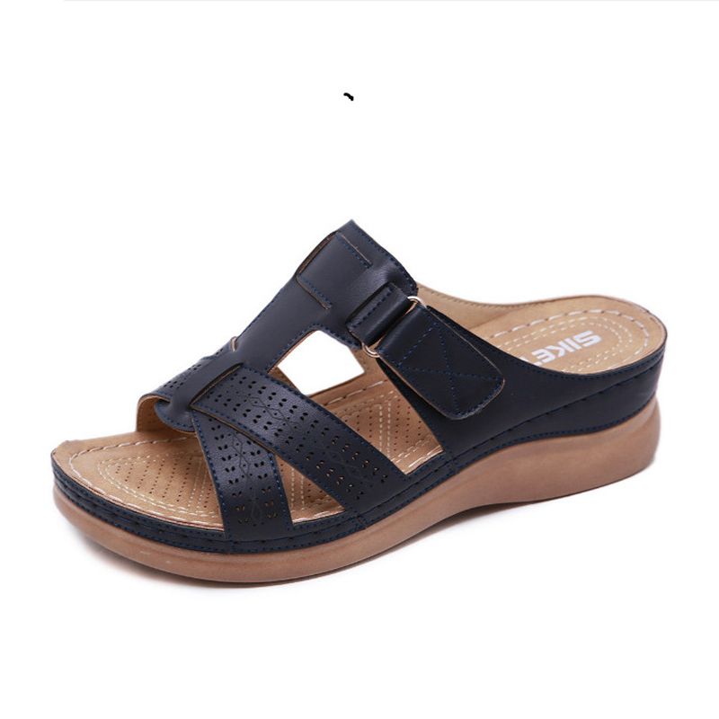 Shoes Woman Summer Sandals For Women Shoes Comfy Soft Women Sandals Retro Wedge Low Heels Shoes Thick Bottom Ladies Sandals
