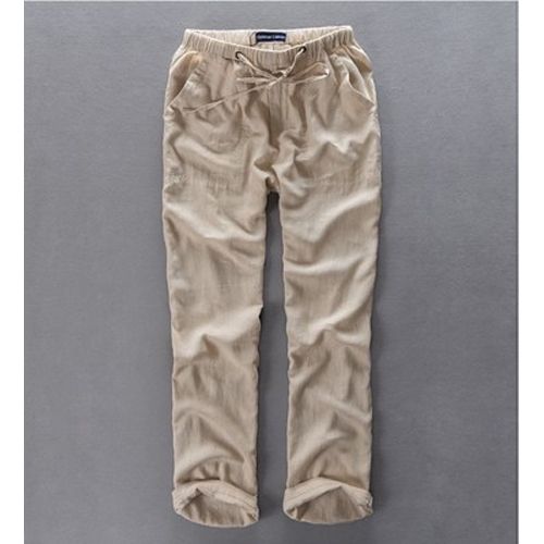 1999 Spring Summer Men Fashion Chinese Style Cotton Linen Loose Pants Male Casual Simple Thin White Straight Pants Trouser