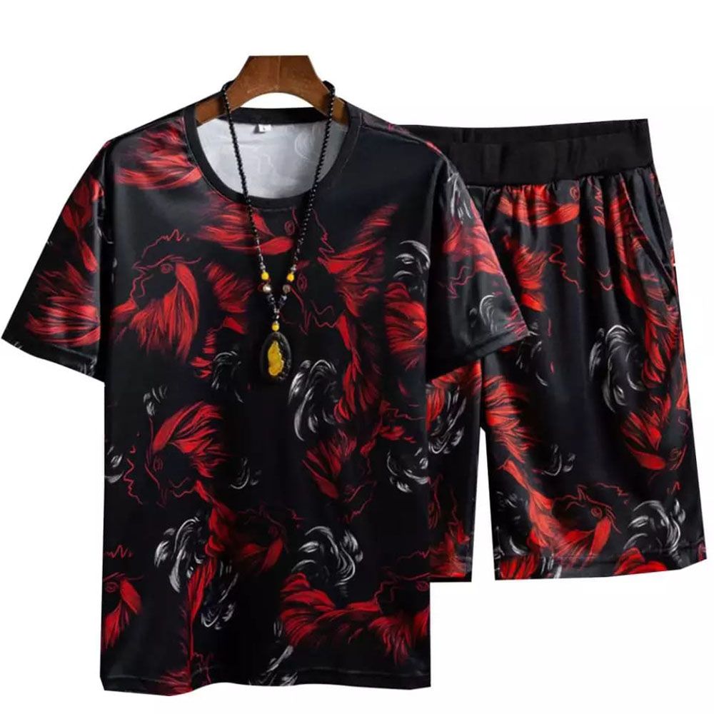 Black Printed Exclusive Summer Combo T-Shirt & Pant - T Shirt For Man - T Shirt For Man - T Shirt For Man
