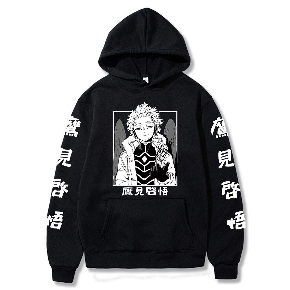 My Hero Academia Unisex Hoodies Japanese Anime Hawks Printed Men's Hoodie Streetwear Long-sleeved Sweatshirts Tops