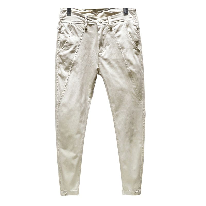 New autumn 3 color comfortable cotton fashion design slim tailoring men's harem pants Mens Cotton casual office trousers