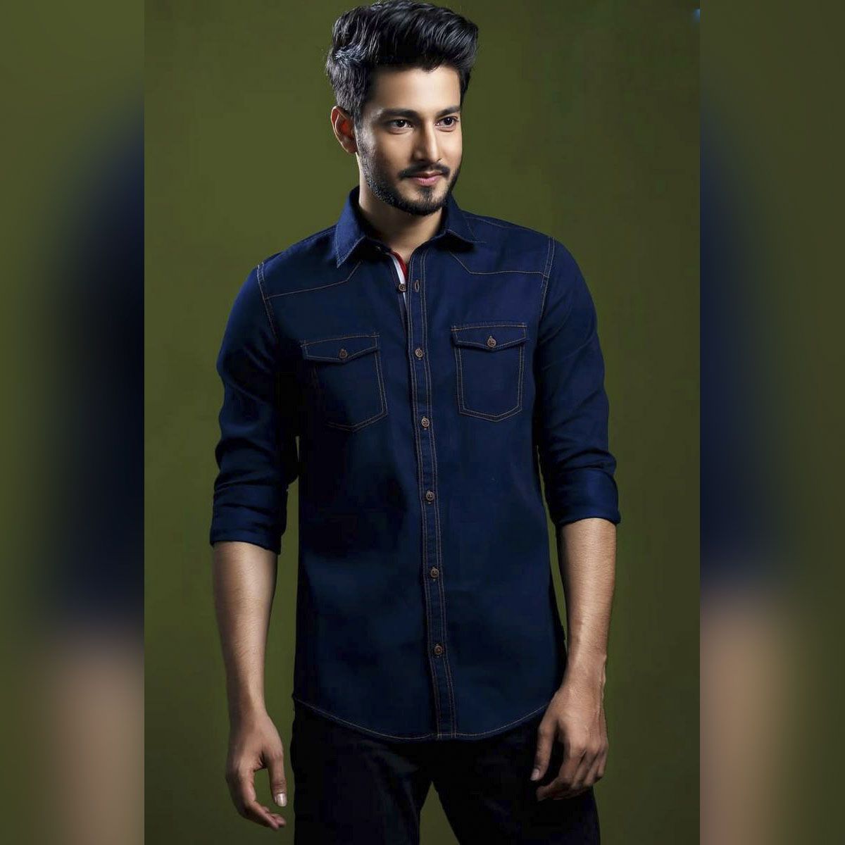 Denim Long Sleeve Casual For Men - T Shirt For Man - T Sirt