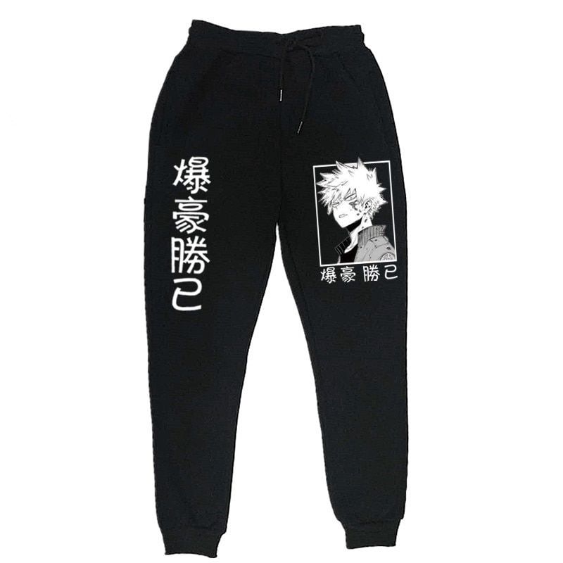 Jnese Anime My Hero Academia Katsuki Bakugo Harajuku Men's Pants Print Joggers Male Trousers Casual Sweatpants Sweatpants