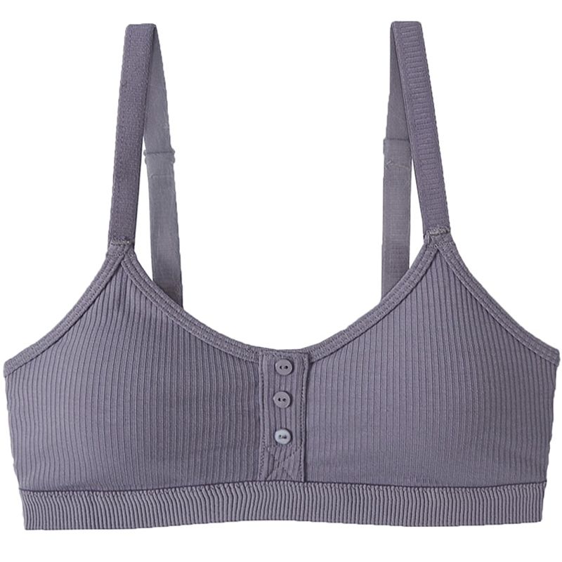 Wriufred Cotton light vest bra anti-glare tube top no steel ring comfortable zero binding skin girl underwear