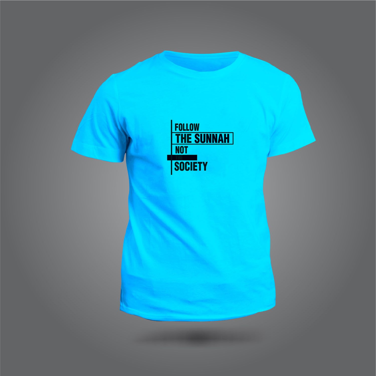 Follow the Sunnah NOT the Society Islamic Design Short Sleeve Printed T-shirt