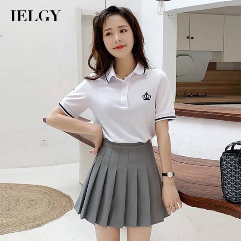 IELGY summer small fresh polo shirt T-shirt fashion top student school uniform