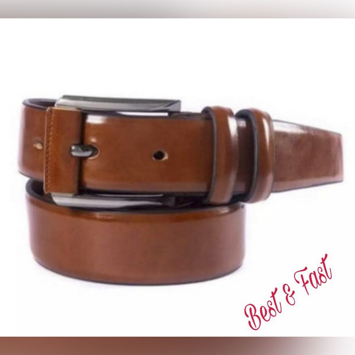 Chocolate Leather Formal Belt For Boys