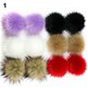 12Pcs Plush Fluffy Pompon Balls Knitting Hats Caps Scarf DIY Crafts cessories