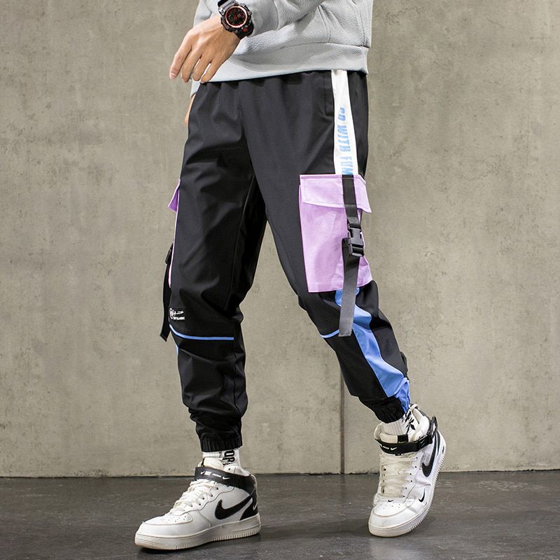 New Harajuku Jogger Pants Leisure Trousers Men Hip Hop Streetwear Cargo Pants Fashion Mens Black Pants