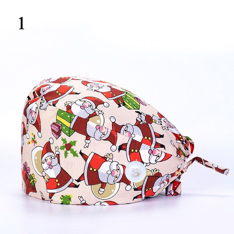 UniCotton Adjustable Pet Work Hats Dust Cap Nursing Cap Elastic Beauty Hats Beauty Salon Pet Scrubs New Baotou Hat Wholesale