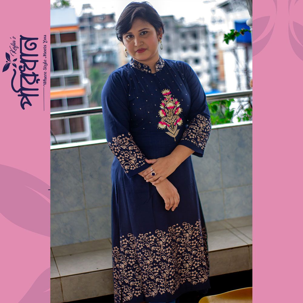 Embroidery, Gorgeous fashionable stitched Long Kurti for women and girls