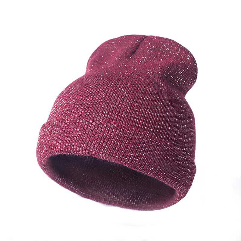 2020 Arrivals Shiny Hat Beanies Winter Cap For Women Men Headgear Hip Hop Beanie Skullies Balaclava Baggy Cap