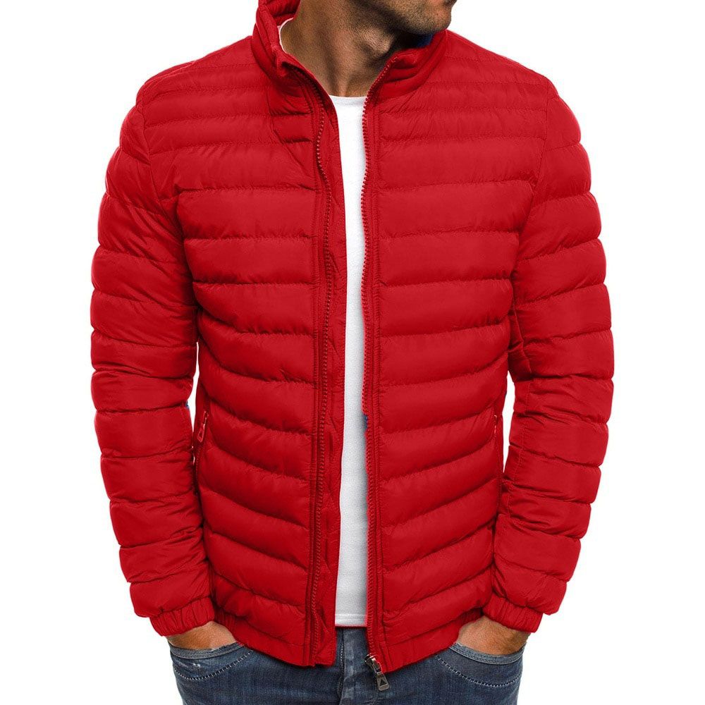 ZOGAA Mens Parka Jacket Winn Puffer Jacket Solid Plus Sr Streetwear Casual Jacket Men