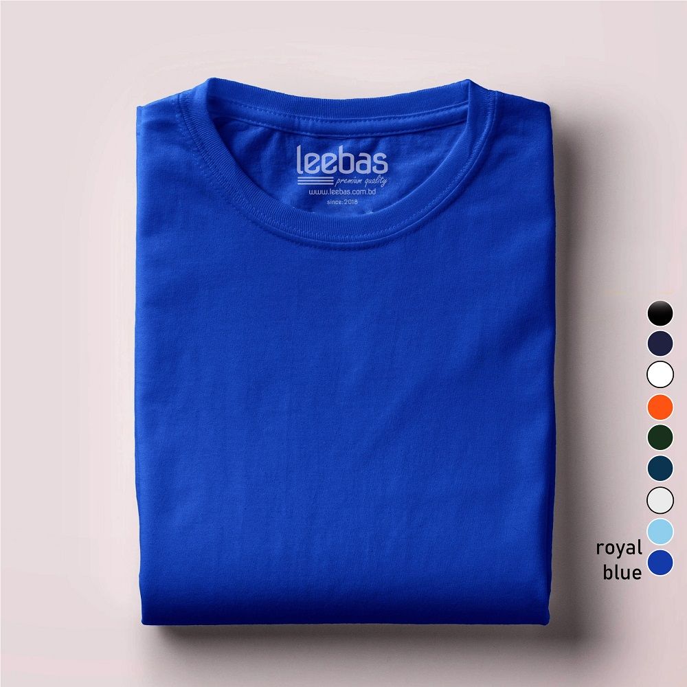 Leebas Solid Premium Basic Cotton Half Sleeve Tshirt  - T Shirt For Man