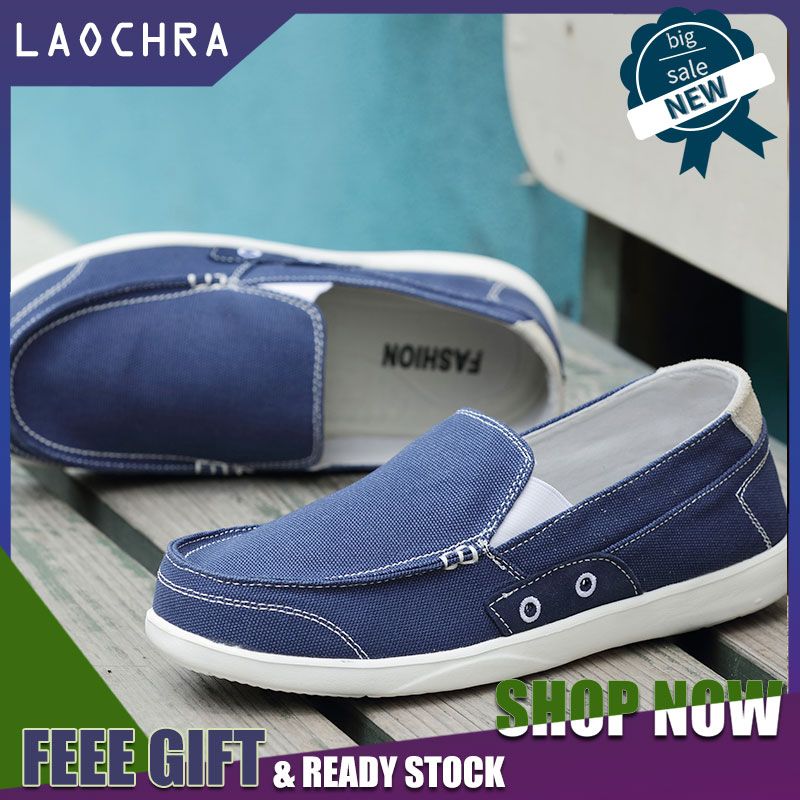 Men Shoes Fashion Canvas Shoes Flat Casual Shoes Loafers For Men Slip On Boat Shoes For Men Plus Size 39-45 Korean Sneakers Men