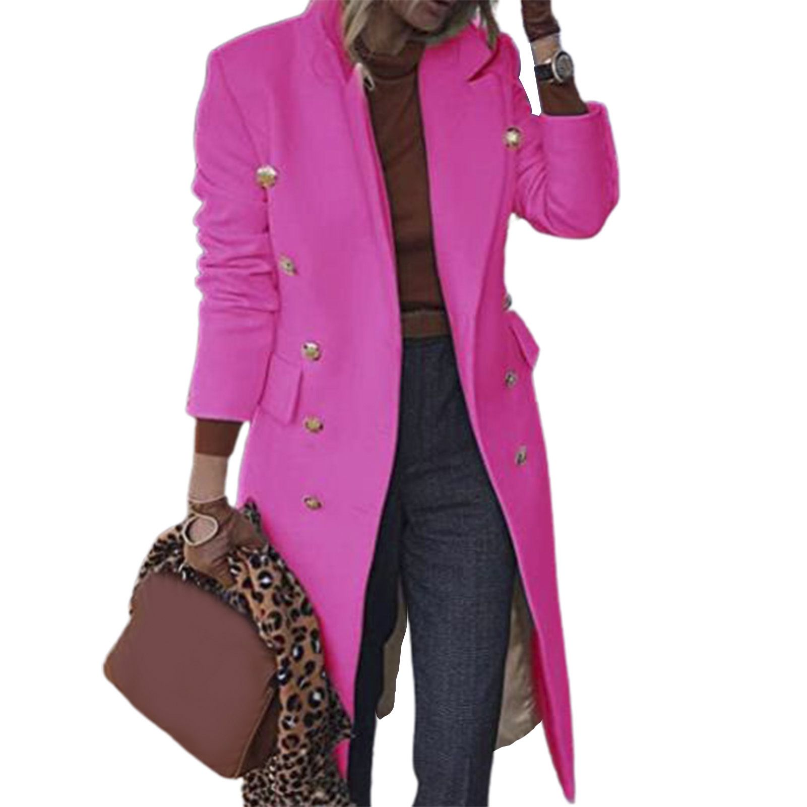 Casual Overcoat Slim Fit Long Sleeve Solid Female Greatcoat