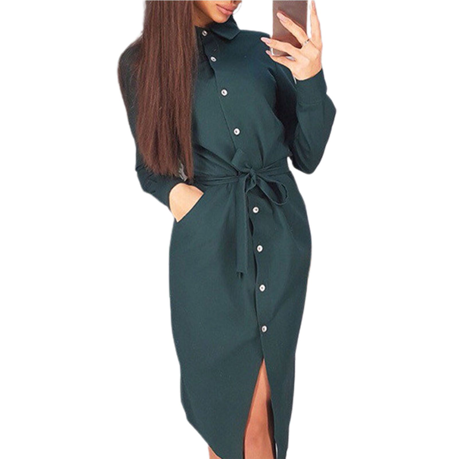 di Dress Waist Tight Pure Color Single eddi Party Dress