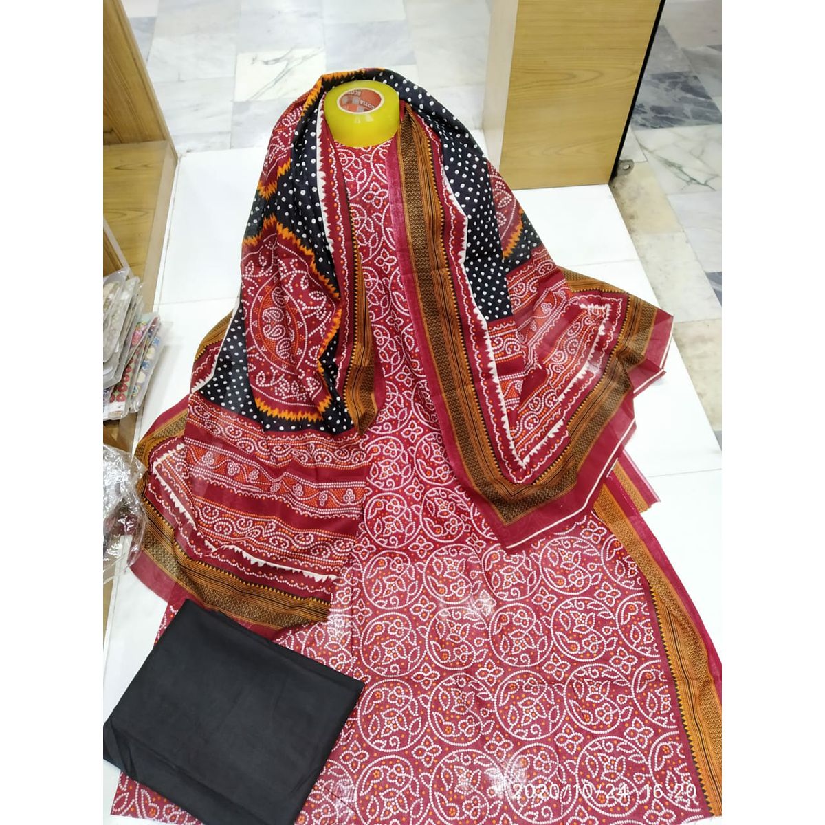 Un stitched indian patel cotton printed body and Cotton digital Printed dupatta with tarcel  Latest  collec