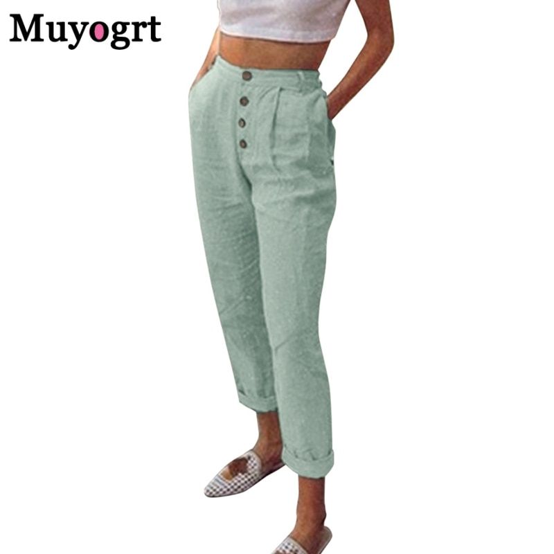 Muyogrt Wide Leg Pants Women Capris Solid Loose Bloomers Fitness Dance Wear Split Trousers Plus Size Pants Elastic Palazzo