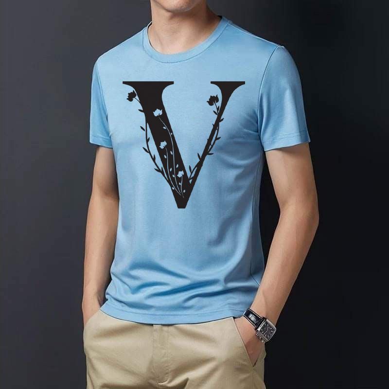 Alphabet Letter "V" T-Shirt For Men's