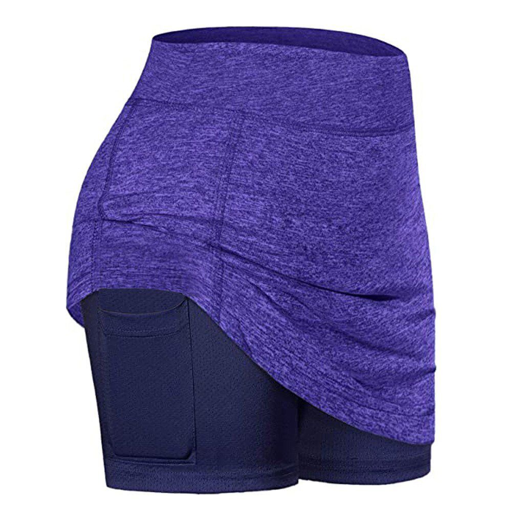 Biker Shorts For Women Classic 2021 Women's Tennis Skirts Run Yoga Inner Shorts Elastic Sports Pockets Shorts Шорты Женский#40